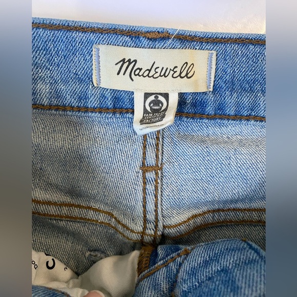 Madewell The Perfect Vintage High Rise Distressed Raw Cropped Jeans Blue SZ 23P - Picture 9 of 14